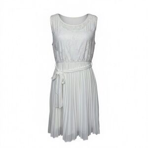 Ashley Stewart women’s White texture Sleeveless Mini Dress 22/24